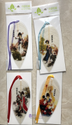 Leaf Vein Bookmark: Four Beauties of Ancient China (One set of 4 bookmarks)
