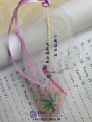 Leaf Vein Bookmark: Flower-and-bird Painting (One set with 6 bookmarks)