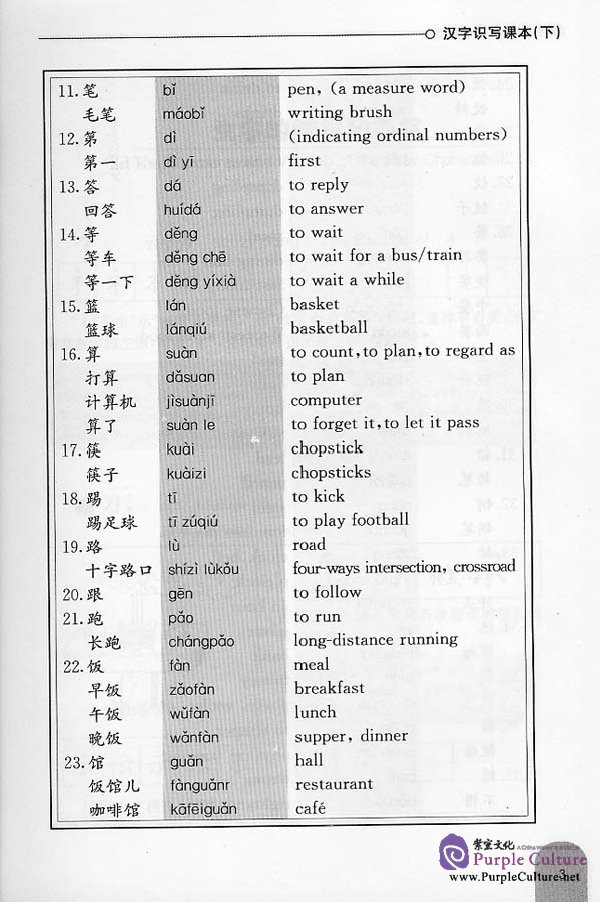 Sample pages of Leaning Chinese Characters From Ms.Zhang: Reading and Writing Chinese Characters (B) - Textbook (ISBN:9787561914649/7561914644)