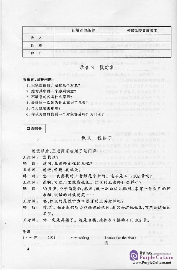 Sample pages of Intermediate Chinese Listening & Speaking - Textbook (English and Japanese edition) (ISBN:7561906587)