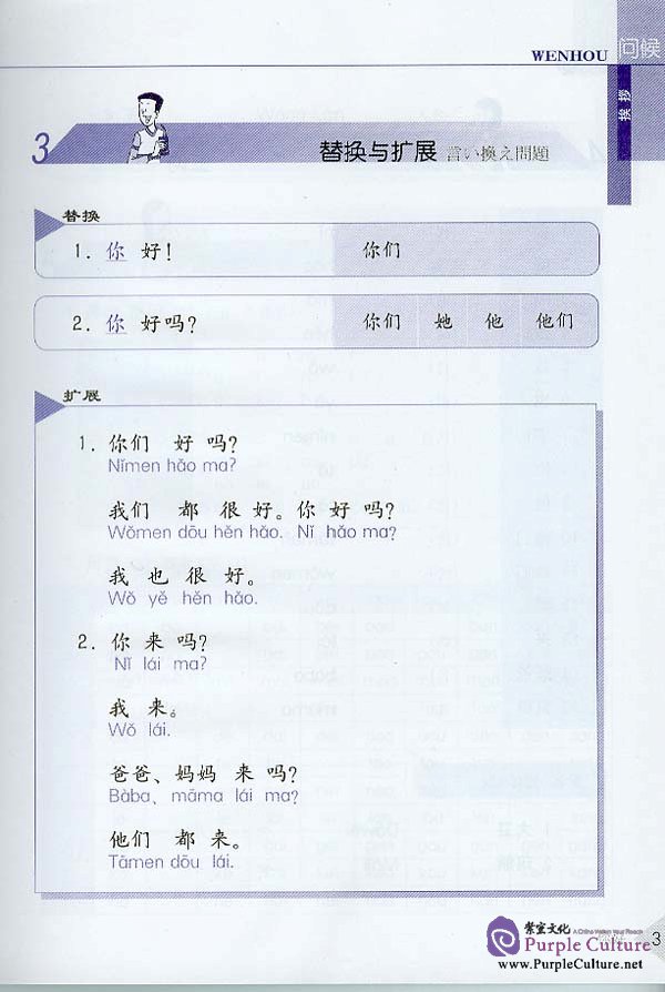 Sample pages of Conversational Chinese 301 Vol.1 (3rd Japanese edition) - Textbook (ISBN:7561915454)