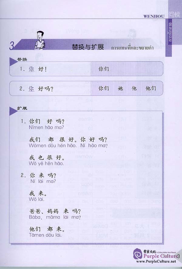Sample pages of Conversational Chinese 301 Vol.1 (3rd Thai edition) - Textbook (ISBN:7561915357)