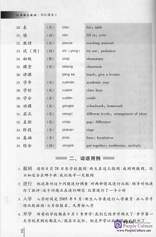 Sample pages of An Intensive Chinese Course: Words and Phrases (1) (ISBN:9787561915196/7561915195)