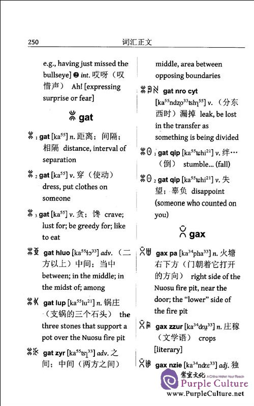 Sample pages of Nuosu Yi-Chinese-English Glossary (ISBN:9787105090501)