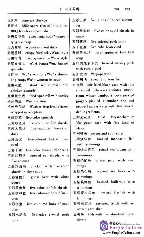 Sample pages of English -Chinese /Chinese-English Diet and Cooked Food Dictionary (ISBN:9787122119483, 7122119483)