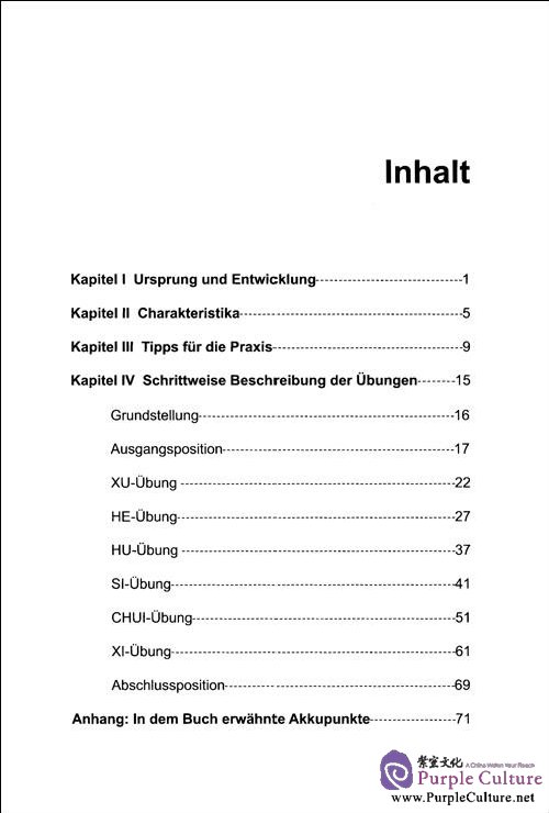 Table of contents: Chinesisches Qigong Füdie Gesundheit: Liu Zi Jue(Mit einer Gratis-DVD) (ISBN:9787119054322)
