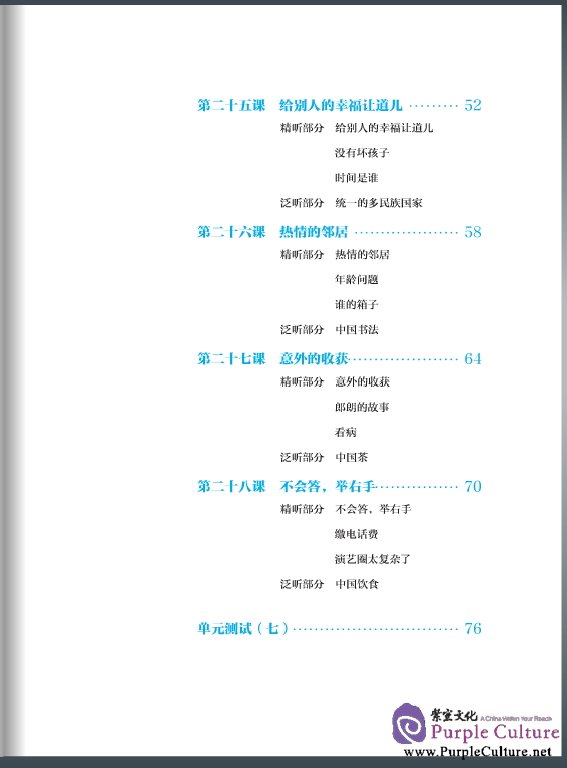 Table of contents: Elementary Chinese Listening (2nd Edition) II (with Listening Scripts and Reference Answers, audios) (ISBN:9787561936450)