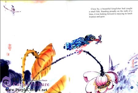 Sample pages of Ink-and-Wash Picture Books of Classic Chinese Stories: The Snipe and the Clam (ISBN:9787508522661)
