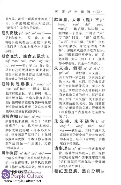 Sample pages of Dictionary of common saying in Guangzhou Dialect 广州话俗语词典 (ISBN:9787218065663)