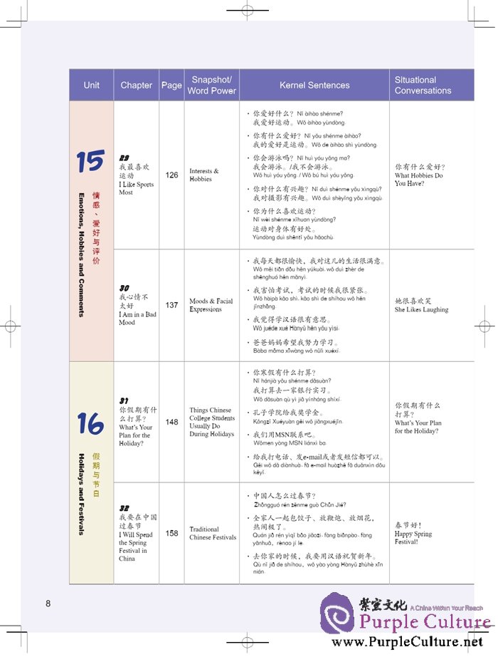 Sample pages of You and Me (Textbook 2: Learning Chinese in China) (ISBN:9787561939024)