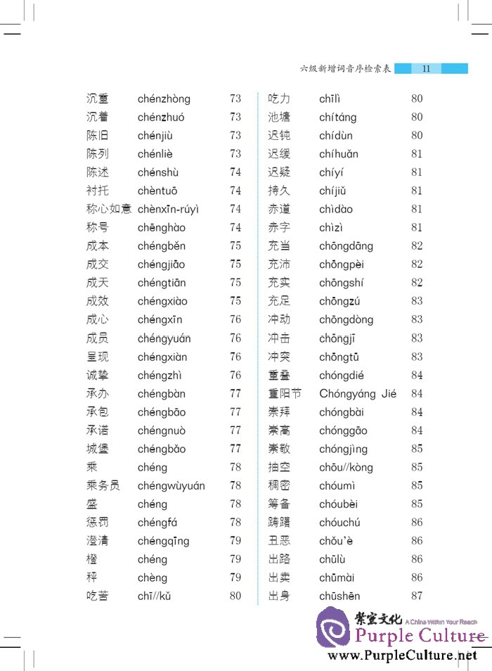 Sample pages of A Dictionary of 5000 Graded Words for New HSK (Level 6) (ISBN:9787561940686)