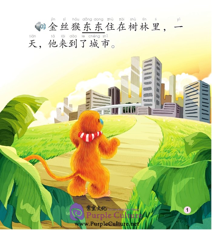 Sample pages of Beginner's Level: Modern Fiction - Dongdong the Golden Monkey: A Day in the City (with 1 CD-ROM) (ISBN:9787561939086)