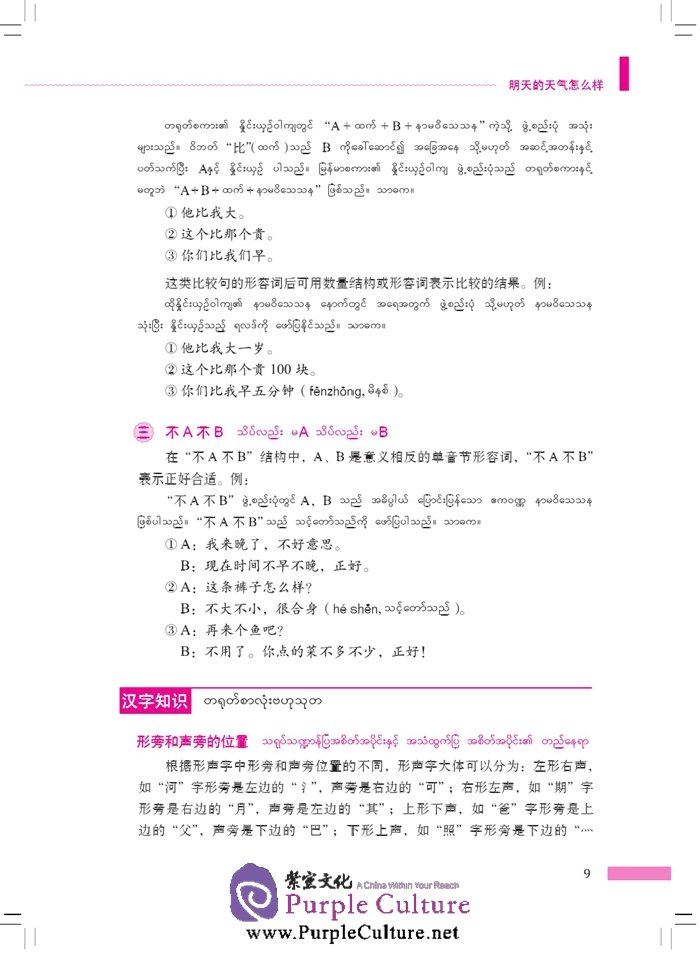 Sample pages of Elementary Chinese for Burmese Students 2 (with 1 MP3) (ISBN:9787561939161)