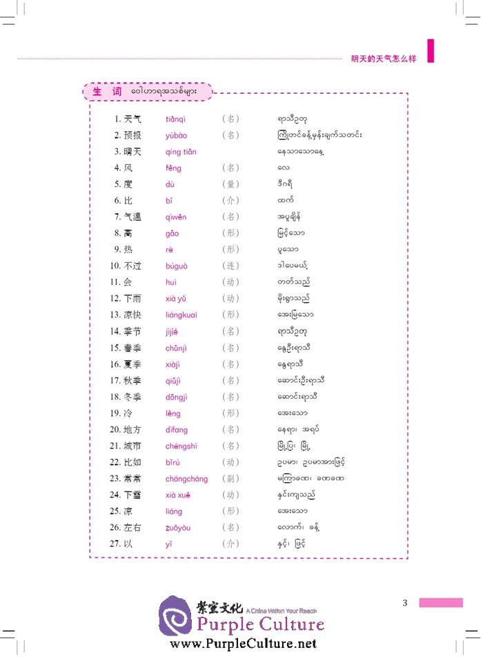 Sample pages of Elementary Chinese for Burmese Students 2 (with 1 MP3) (ISBN:9787561939161)
