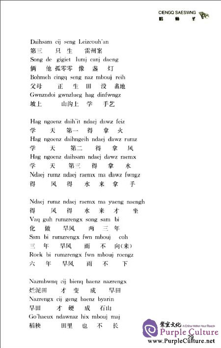 Sample pages of Souyo Sawging Dijbauj Saegoeng Bouxcuengh Vol 1 (ISBN:9787536367401)
