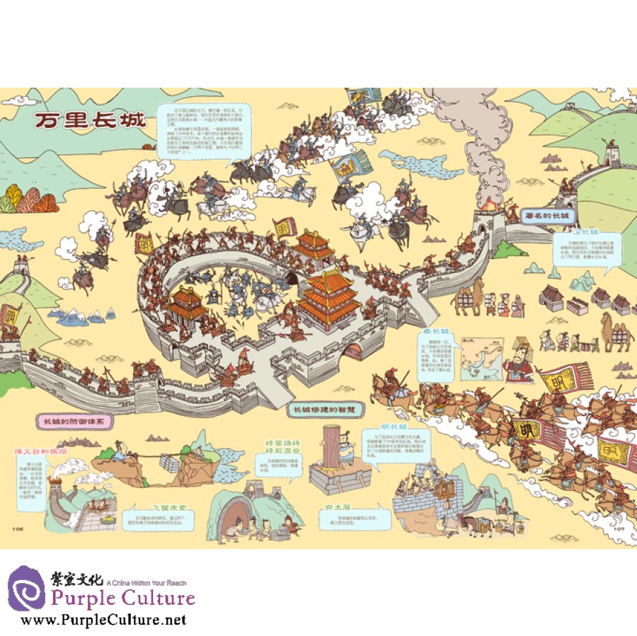 Sample pages of Hand-drawn Historical Map of China (for Children Aged 3-10) (ISBN:9787568213851)