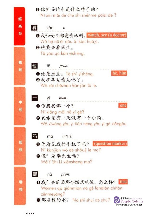 Sample pages of Frequency-based HSK Vocabulary Level 1-3 (ISBN:7513810087, 9787513810081)