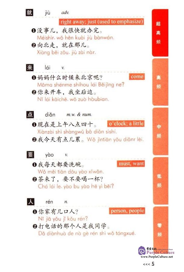 Sample pages of Frequency-based HSK Vocabulary Level 1-3 (ISBN:7513810087, 9787513810081)