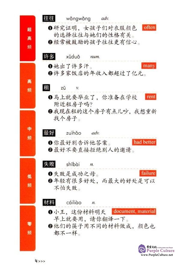 Sample pages of Frequency-based HSK Vocabulary Level 4 (ISBN:9787513810098)