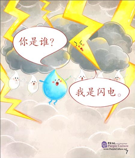 Sample pages of Cool Panda Chinese Big Book for Kids: Level 1 Weather - The Little Water Drop's Journey (ISBN:9787040444452)