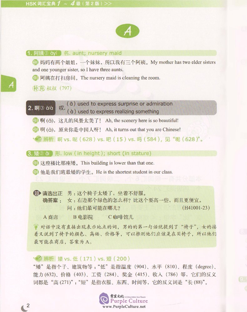 Sample pages of HSK Vocabulary Master (2nd Edition) Level 1-4 (ISBN:9787513572965)