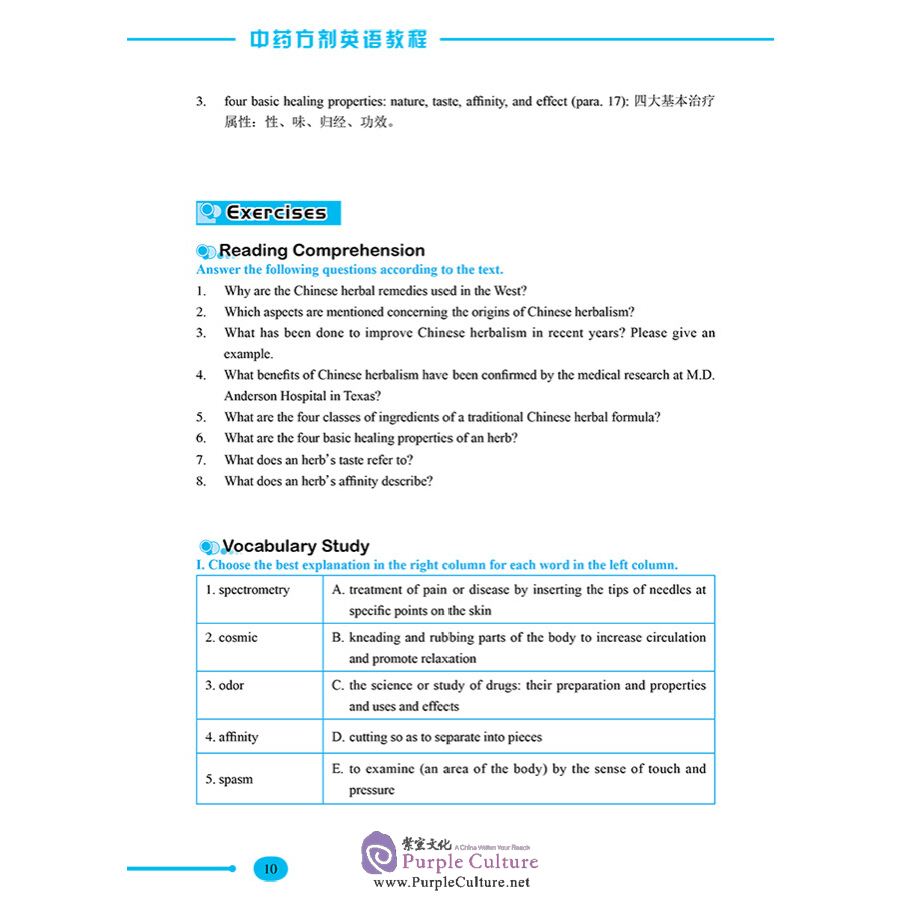 Sample pages of English for Chinese Herbal Medicine and Formula Study (ISBN:9787519214968)