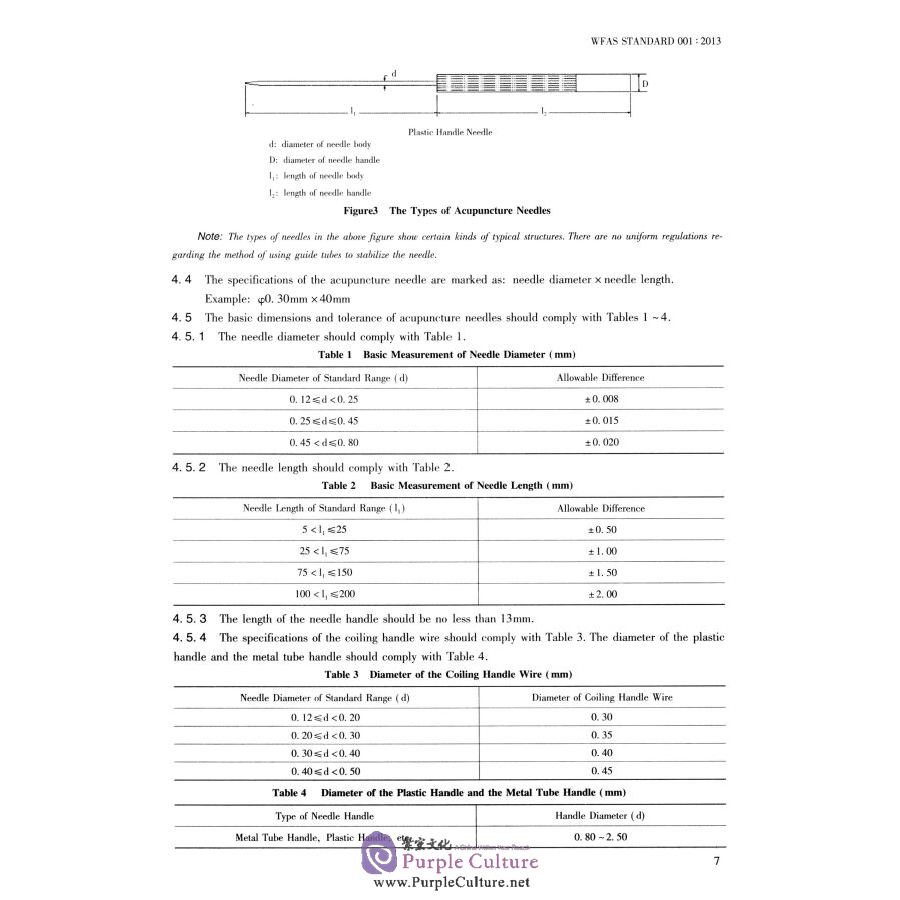 Sample pages of Acupuncture Needles (WFAS STANDARD 001:2013) (ISBN:9787513235938, 7513235937)
