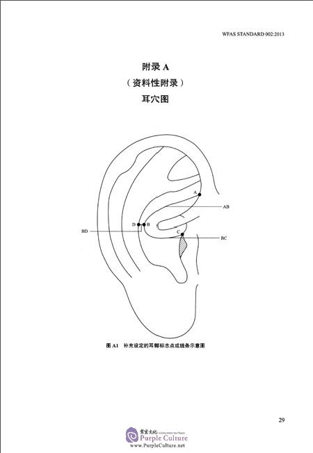 Sample pages of Name and Location of Auricular Acupuncture Points (WFAS STANDARD 002:2013) (ISBN:9787513235914, 7513235910)