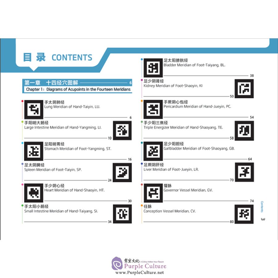 Sample pages of Three-dimension colored diagrams for meridins and acupoints (Chinese-English Edition) (ISBN:753355356X, 9787533553562)