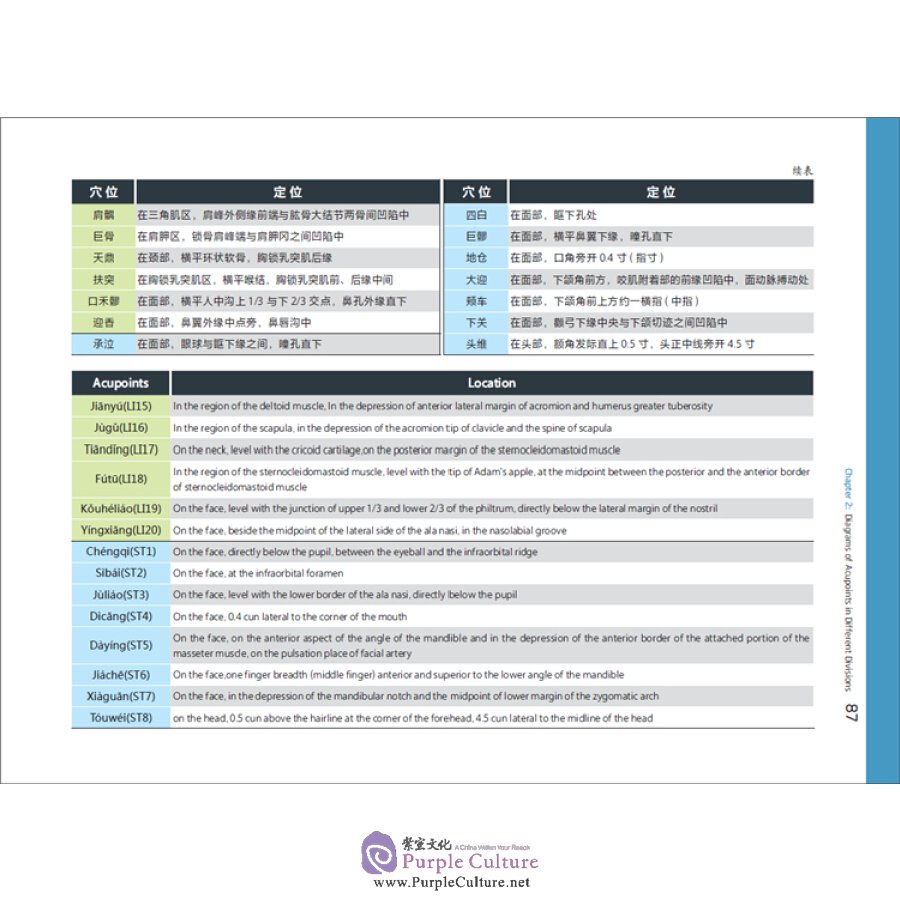 Sample pages of Three-dimension colored diagrams for meridins and acupoints (Chinese-English Edition) (ISBN:753355356X, 9787533553562)