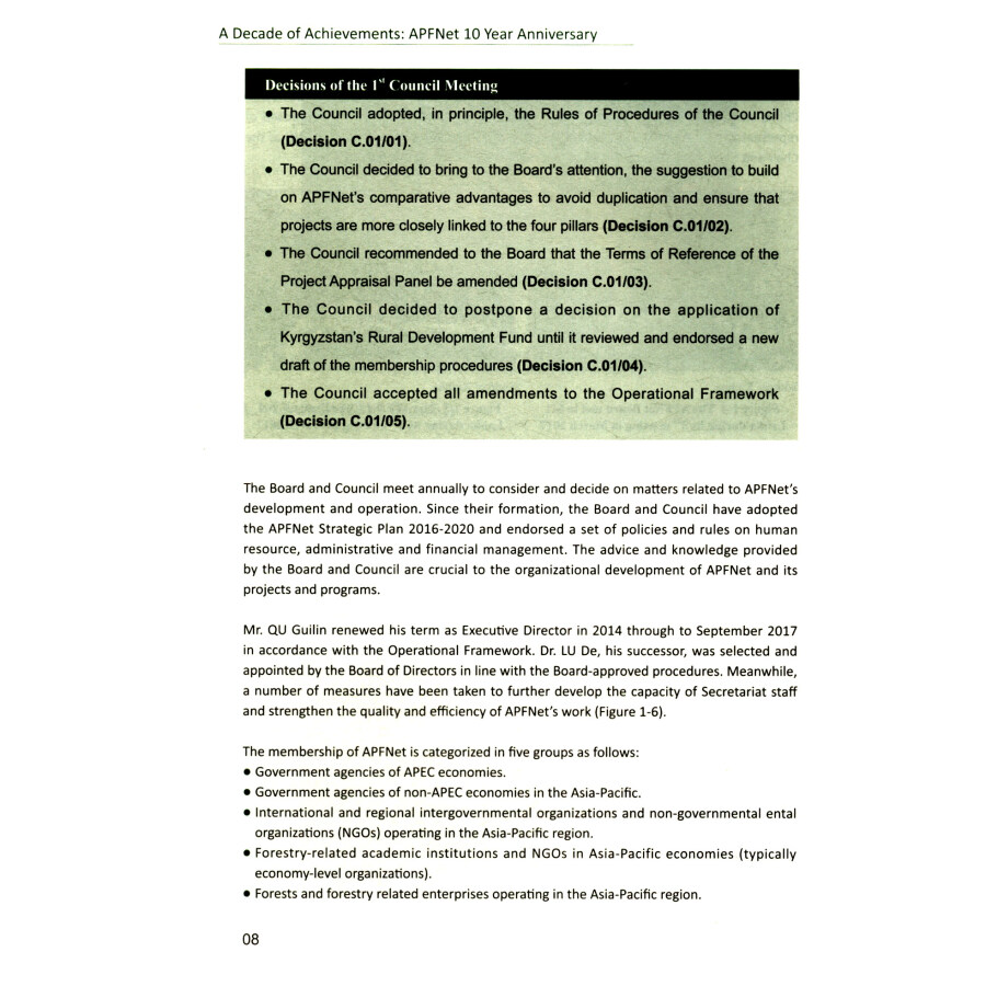 Sample pages of A Decade of Achievements - APFNet 10 Year Anniversary (ISBN:9787503894848)