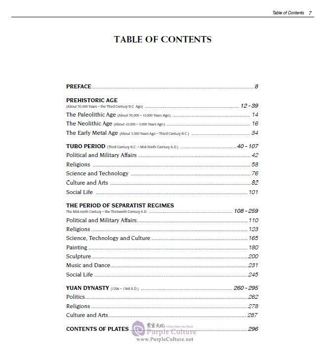 Table of contents: Historical Relics of Tibet, China: Precious Deposits (2 vols) (ISBN:9787505437593)