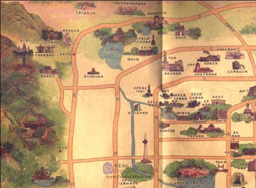 Sample pages of Painter's Tourist Map of Beijing: Beijing Hand-drawn Map (ISBN:9787503160745)