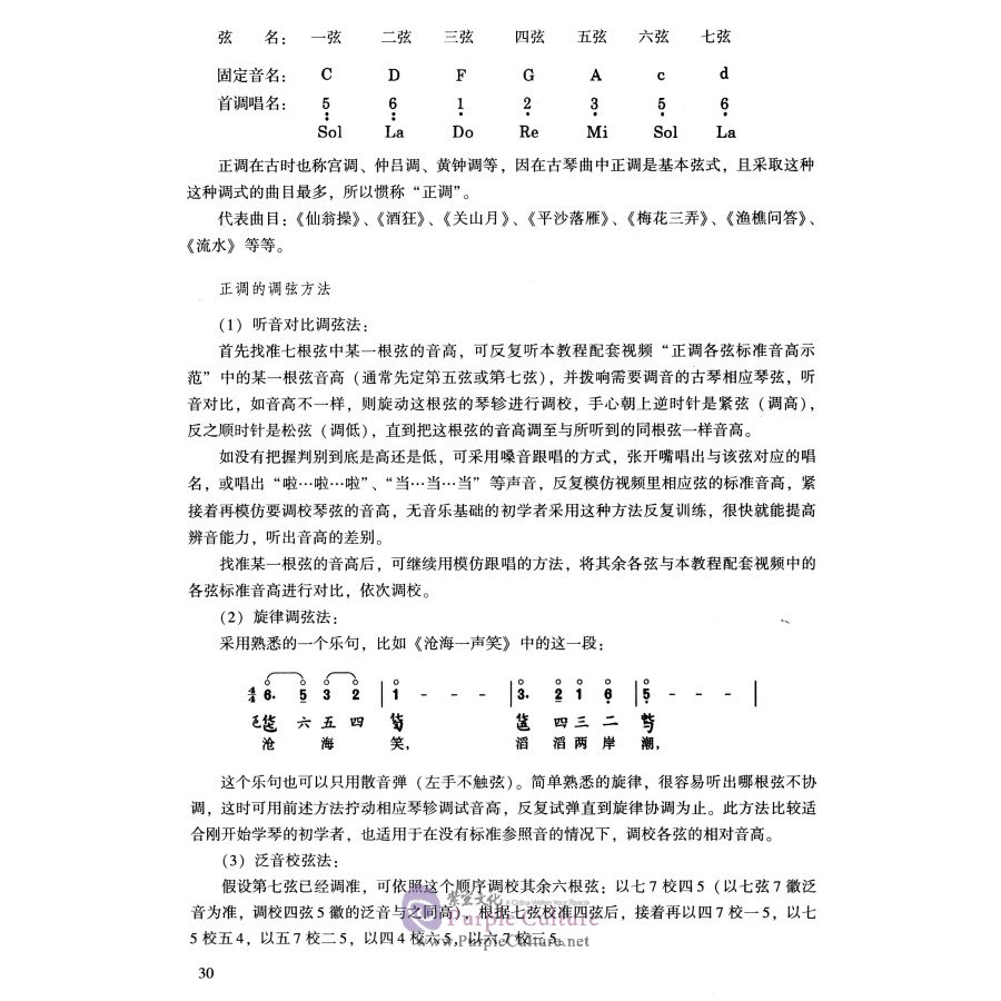 Sample pages of Learning Guqin from Zero-basis (2nd Edition) (with videos) (ISBN:9787556600687)