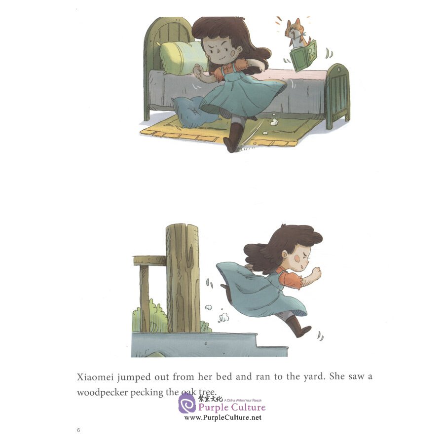Sample pages of My First Chinese Storybooks - The Stories of Xiaomei: The Woodpecker on the Oak Tree (ISBN:9787513820738)
