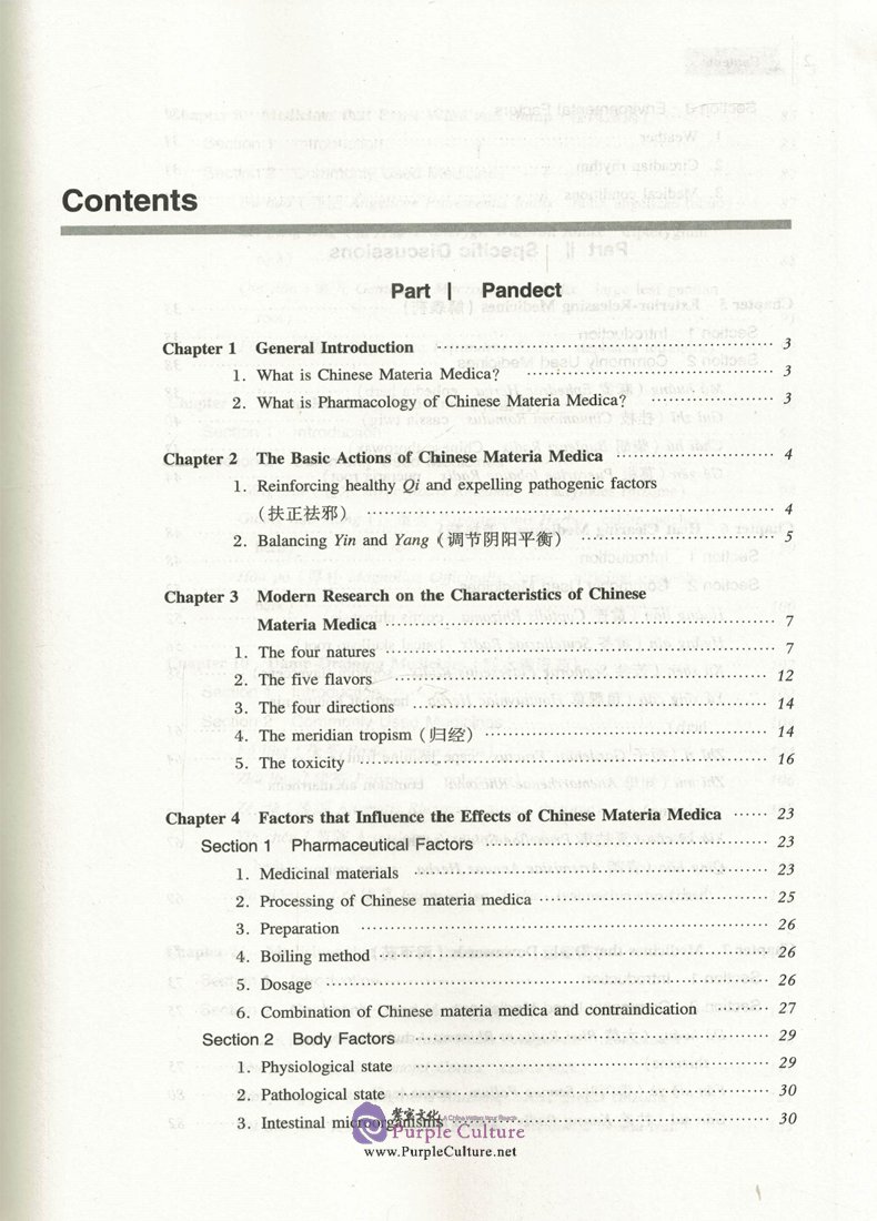 Table of contents: Pharmacology of Chinese Materia Medica (English Edition) (ISBN:9787513240970)