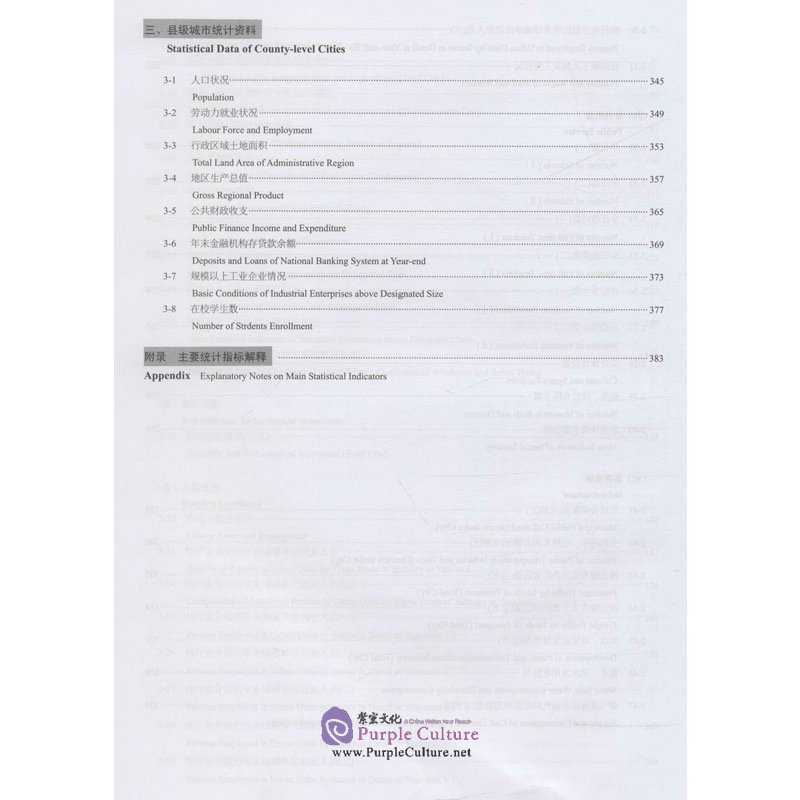 Table of contents: China City Statistical Yearbook 2019 (ISBN:9787503791208)