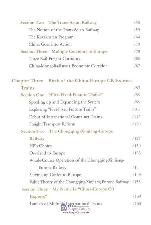 Table of contents: China Railway Express: Great Ateries of the Silk Road (ISBN:9787119118628)