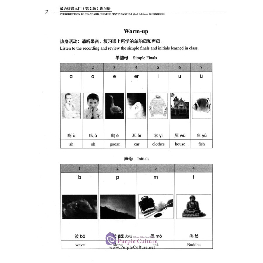 Sample pages of INTRODUCTION TO STANDARD CHINESE PINYIN SYSTEM (2nd Edition) Workbook (ISBN:9787561957981)