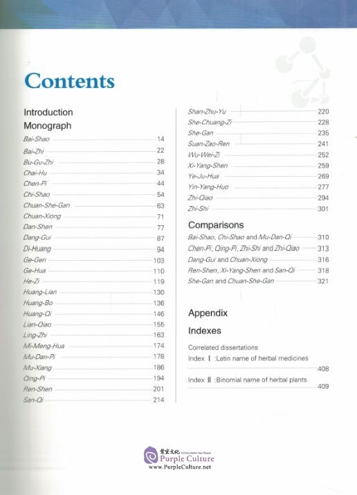 Table of contents: Chromatographic Fingerprints for the Detailed Illustration of the Quality of Herbal Midicines (ISBN:9787533548964)
