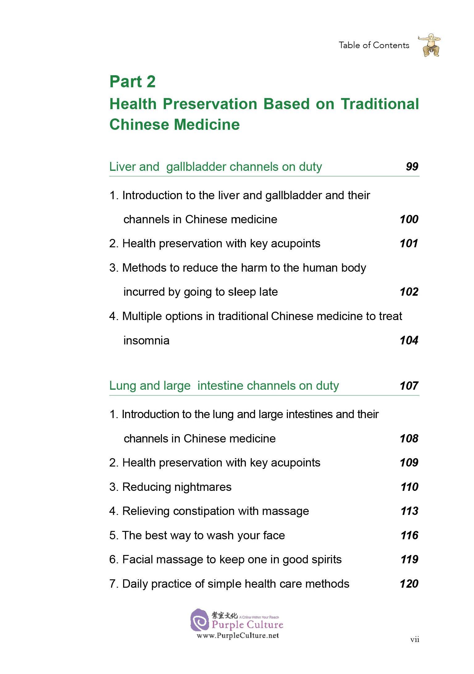 Table of contents: Living in Harmony with the Cycle of Time: The Wisdom of Chinese Medicine (ISBN:9787515219608)