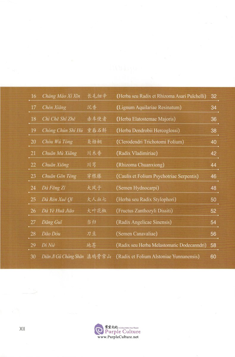 Table of contents: A Concise Illustrated Atlas of Chinese Materia Medica (ISBN:9787117207485)