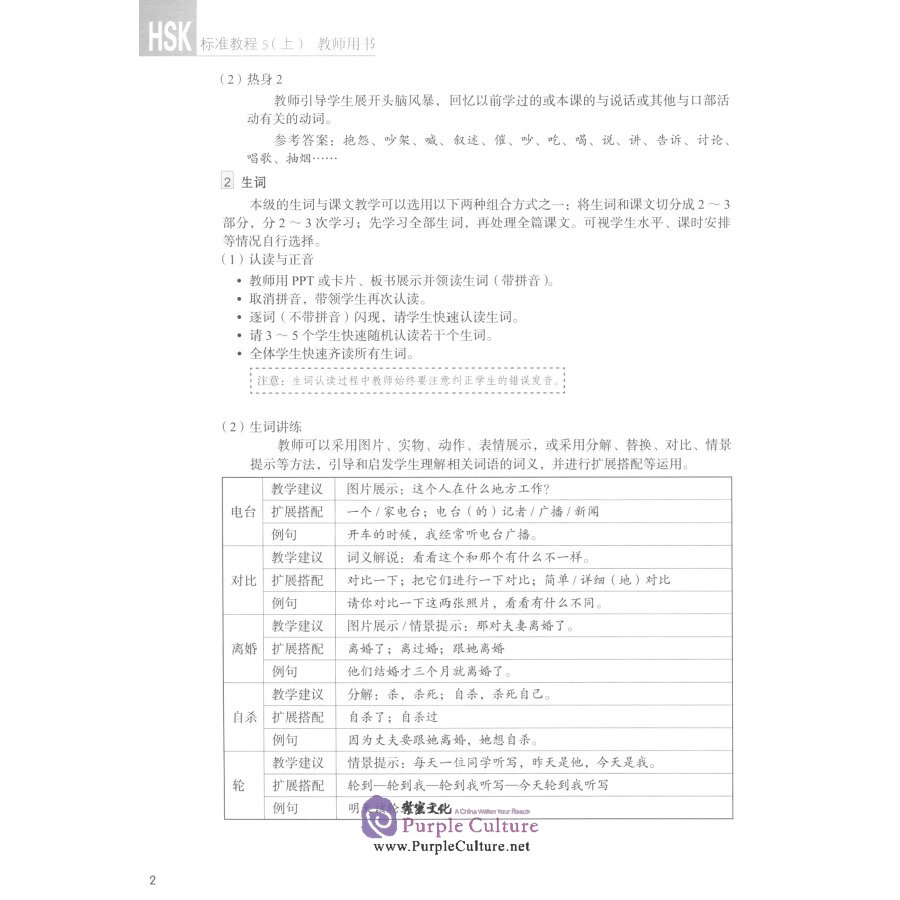 Sample pages of HSK Standard Course 5A - Teacher’s Book (ISBN:9787561955239)
