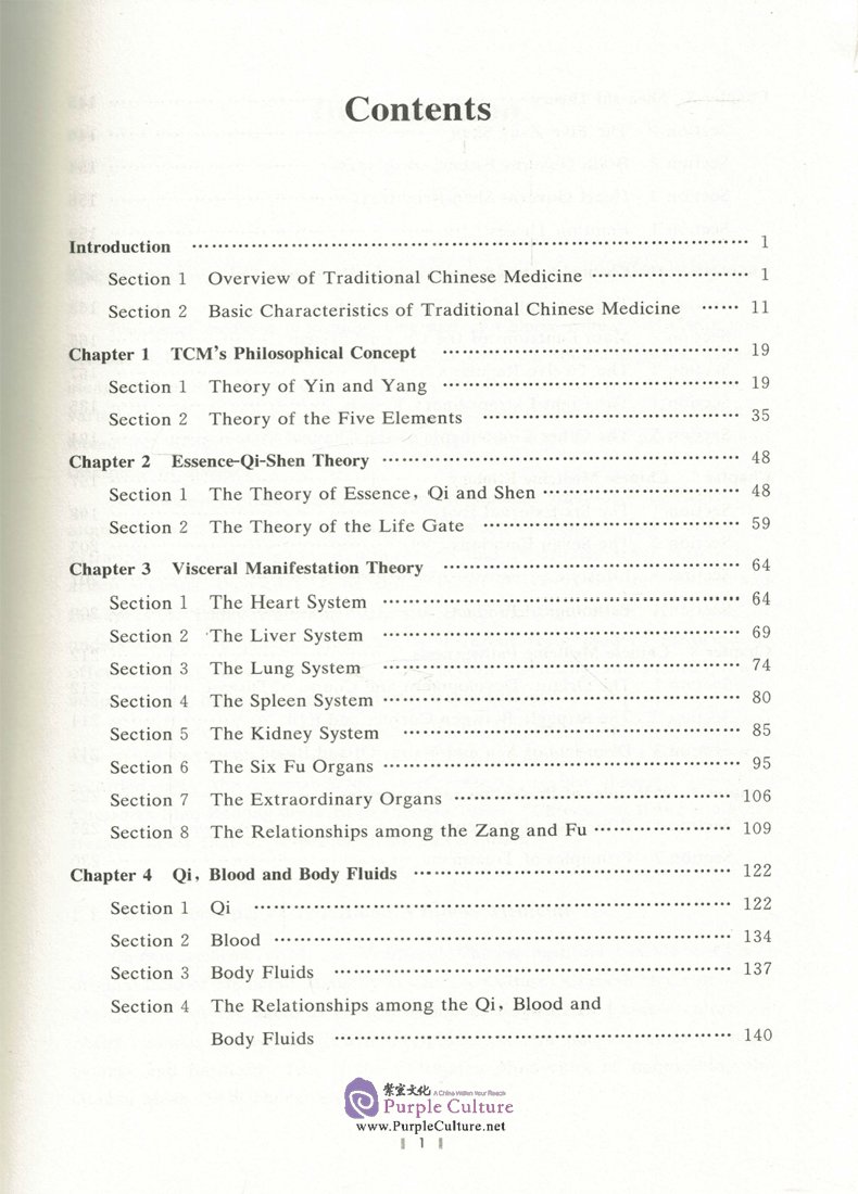 Table of contents: Traditional Chinese Medicine Basic Theory (ISBN:9787519240837)