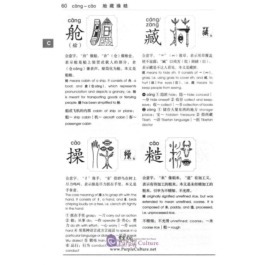 Sample pages of Chinese-English Dictionary of Chinese Pictograms (ISBN:9787519277321)