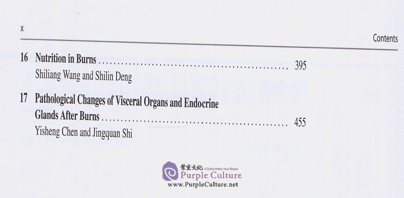 Table of contents: Chinese Burn Surgery (ISBN:9787117234290)