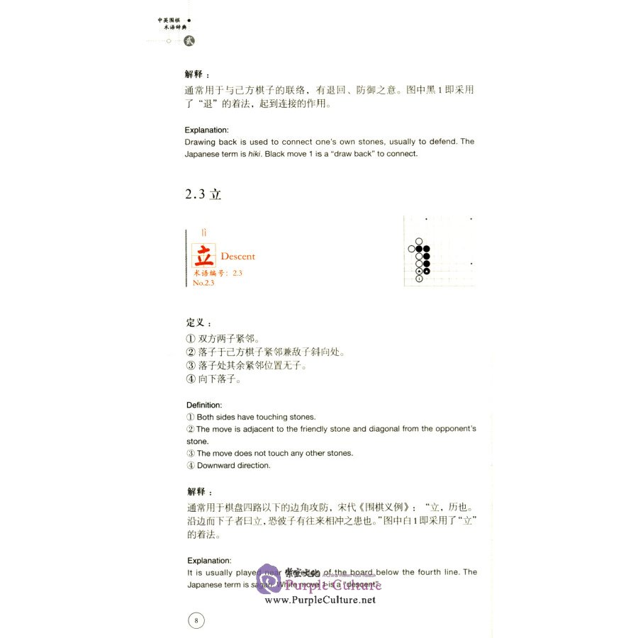 Sample pages of Chinese-English Dictionary of Weiqi Terms (ISBN:9787010230870)