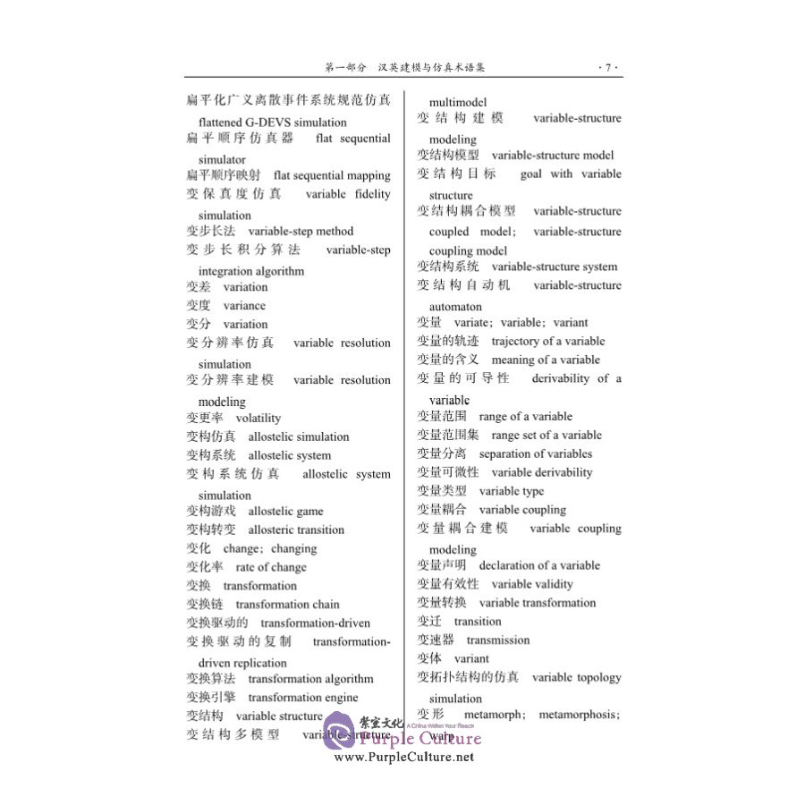 Sample pages of Chinese-English English-Chinese Modelling and Simulation Dictionary (2nd Edition) (ISBN:9787030621504)