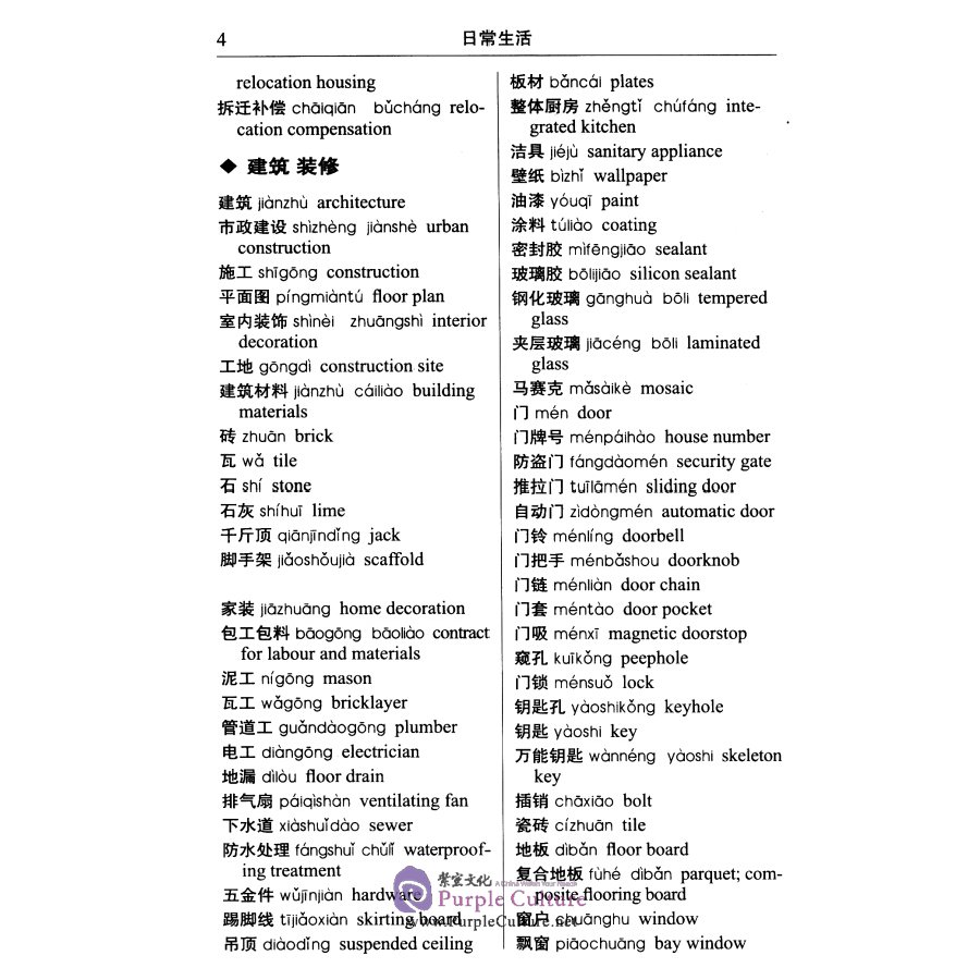 Sample pages of Chinese-English Dictionary of Classified Terms (2nd Edition) (ISBN:9787100186872)