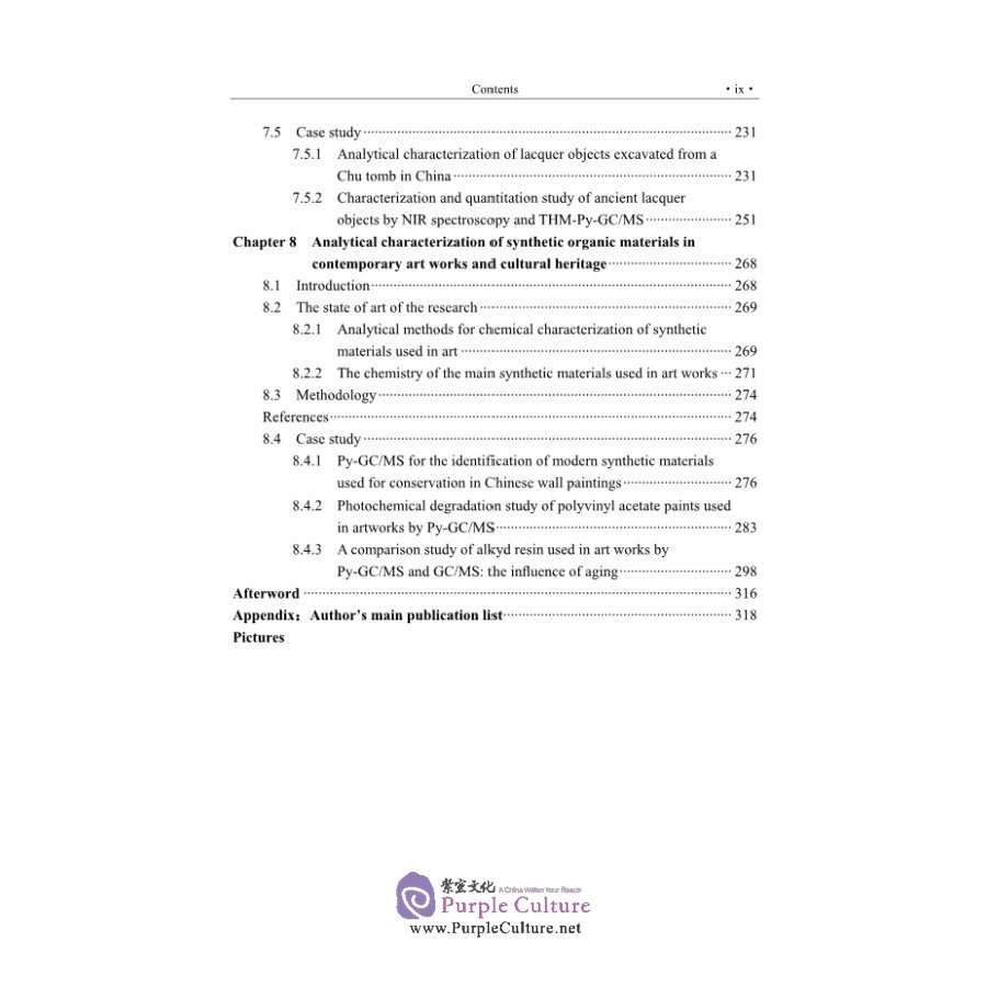 Sample pages of Study of Natural Organic Binding Media Used in Cultural Heritage by Gas Chromatography / Mass Spectrometry (ISBN:9787030671554)